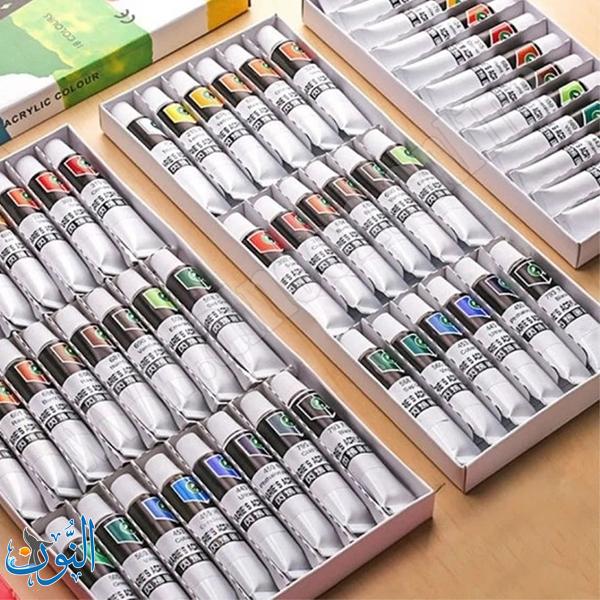 طقم الوان اكريليك 12 مل قوام كثيف ونتائج ثابته ماريس