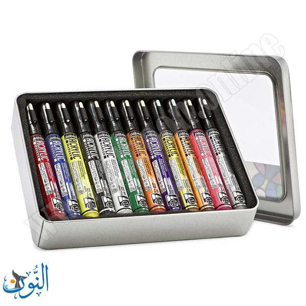 طقم أقلام اكريليك 12 لون pebeo Acrylic Marker
