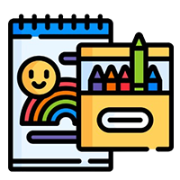 ألوان و كراسات رسم