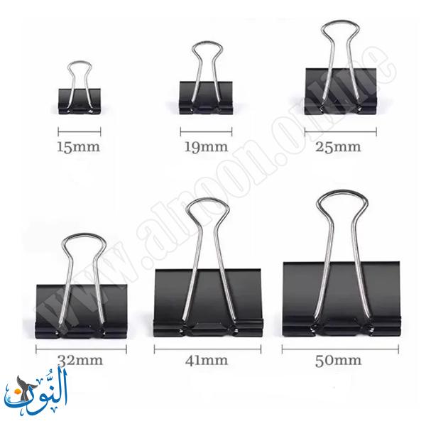 ملاقط ورق اسود 12 قطعة