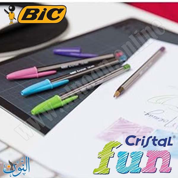 قلم حبر جاف BIC Cristal FUN 1.6mm