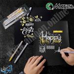 قلم حبر لزج للكتابة على الورق داكن اللون ماريس