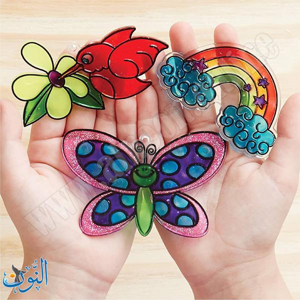 طقم الوان زجاج قابل للإزالة للاطفال 6 لون ×22مل اوميغا