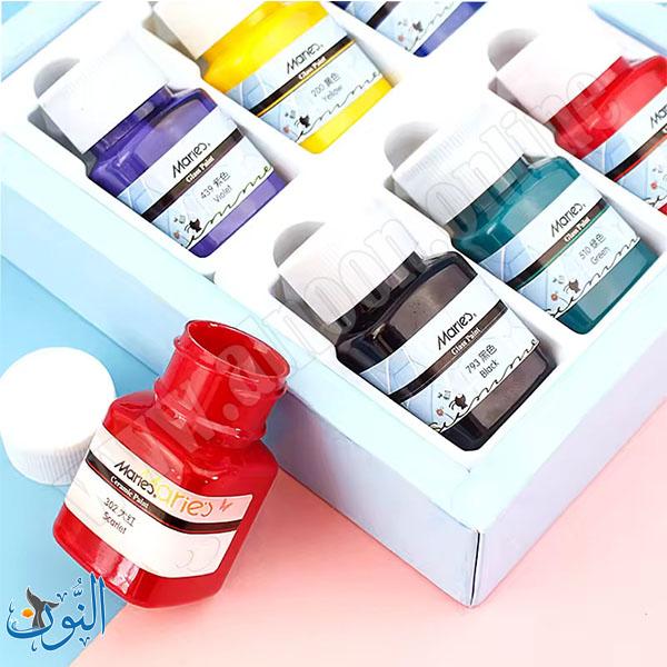 طقم الوان زجاج شفاف 30 مل ماريس