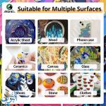 طقم اقلام اكريليك ماريس سائل برأس ريشة