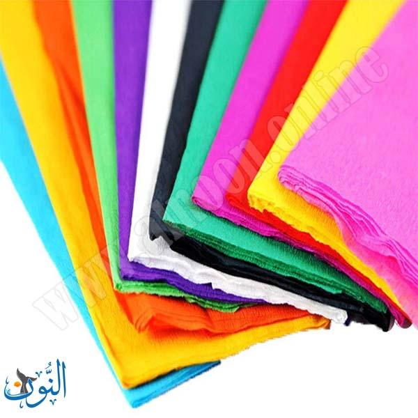 ورق زينة مجعد 1.5/0.5 متر 10 ورقات ملون Crepe Paper