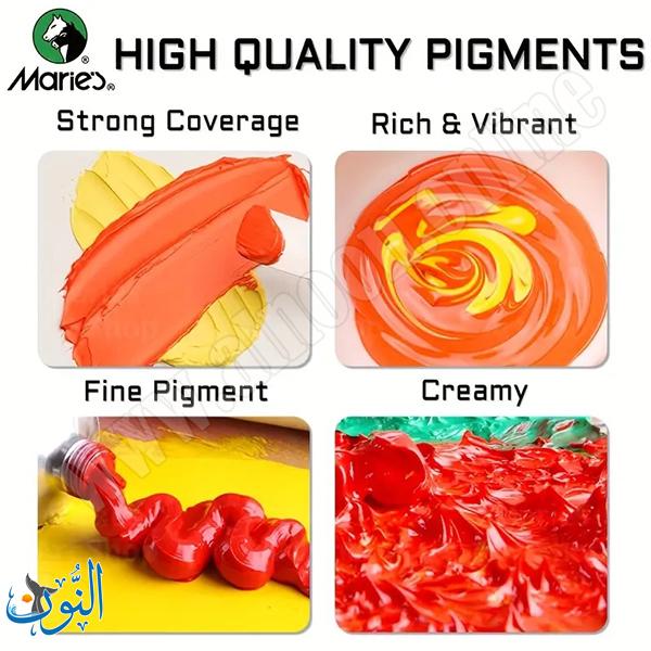 طقم الوان زيتية 12 مل تركيبة عالية الأداء ماريس