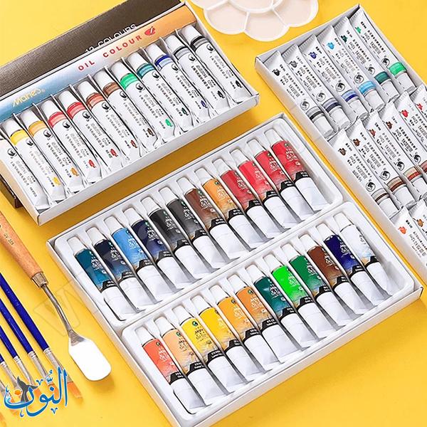 طقم الوان زيتية 12 مل تركيبة عالية الأداء ماريس