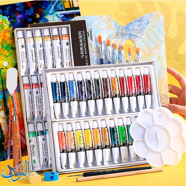 طقم الوان زيتية 12 مل تركيبة عالية الأداء ماريس