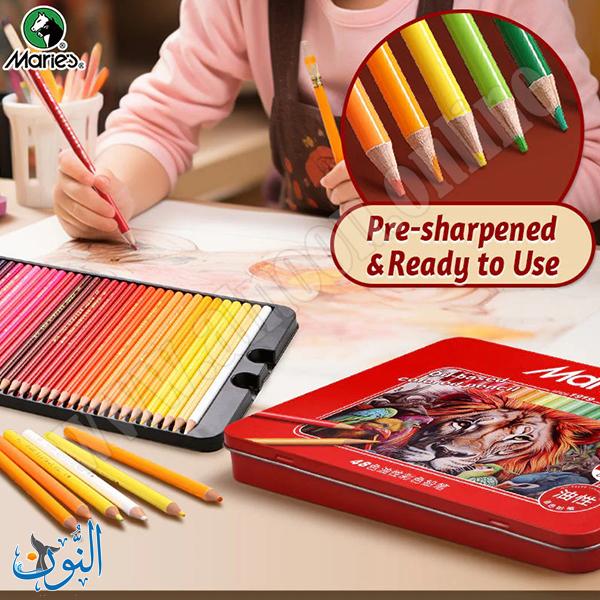 طقم الوان خشب زيتي في علبة معدنية للرسم التفصيلي ماريس