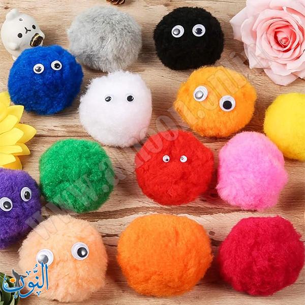 كرات وبرية ملونة  50 قطعة