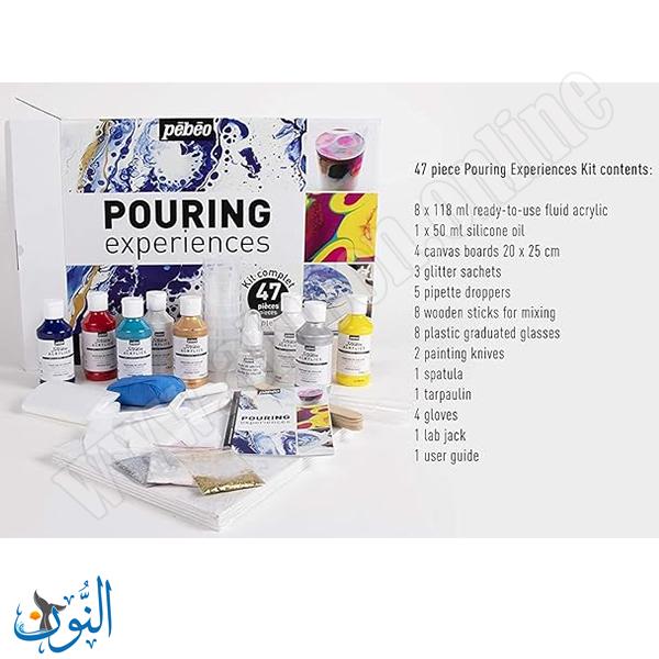 مجموعة احترافية لصبّ الأكريليك  47 قطعة pebeo POURING experiences