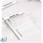 ورق ملاحظات لاصق شفاف ابيض 10-14