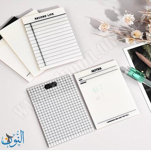 ورق ملاحظات لاصق شفاف ابيض 10-14