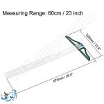 مسطرة T أكريليك قابلة للفك 60 سم مع حقيبة  TANGO