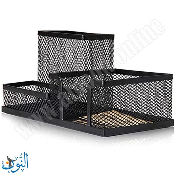 منظم مكتب معدني 3 خانات