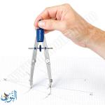 فرجار مدرسي معدني مع ملحقات في علبة صلبة  STAEDTLER  Noris 550 01