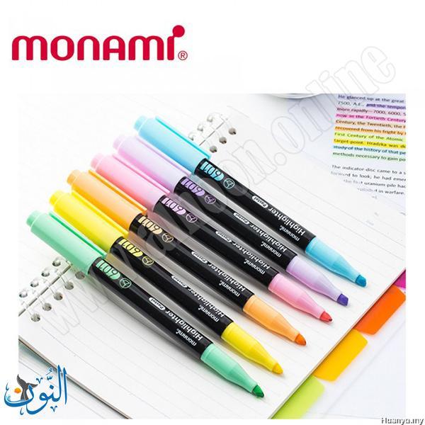طقم 6 اقلام تحديد monami 601 Pastel