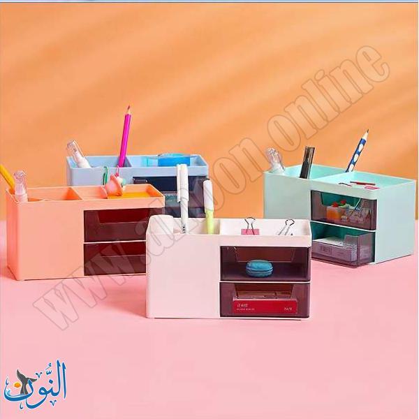 مقلمة مكتب بلاستيك مع جوارير
