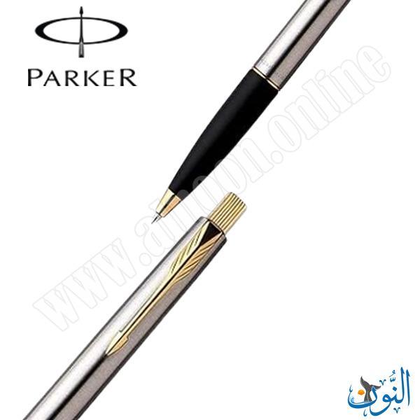 قلم حبر جاف علاقة ذهبية  PARKER FRONTIER BLK STEEL