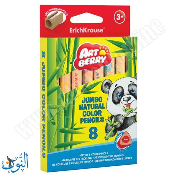 الوان خشب عملاق 8 لون مع براية ErichKrause