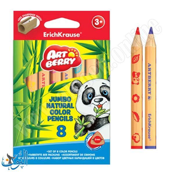 الوان خشب عملاق 8 لون مع براية ErichKrause