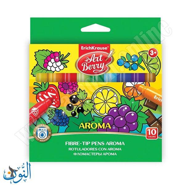 الوان فلوماستر 10 لون عملاق برائحة الفاكهه ErichKrause AROMA