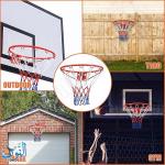 حلقة كرة السلة معدنية مع شبكة