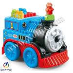 قطار كبير مع  مكعبات بناء 39 قطعة