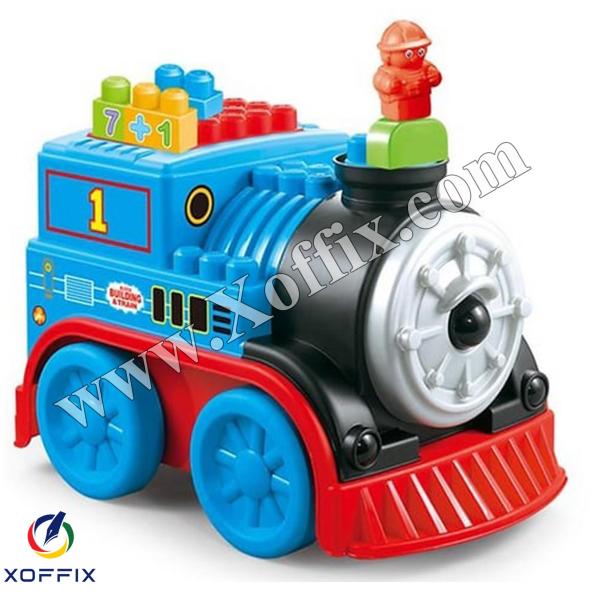 قطار كبير مع  مكعبات بناء 39 قطعة