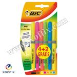 طقم اقلام تحديد BIC brite liner grip