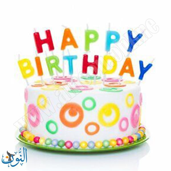 شمع للكعك ملون  HAPPY BITHDAY