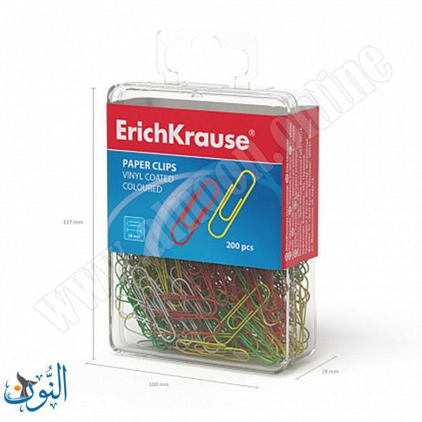 علبة مشابك ورق ملونة 28 ملم ErichKrause