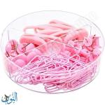 طقم مشابك و دبابيس زهري DL2275