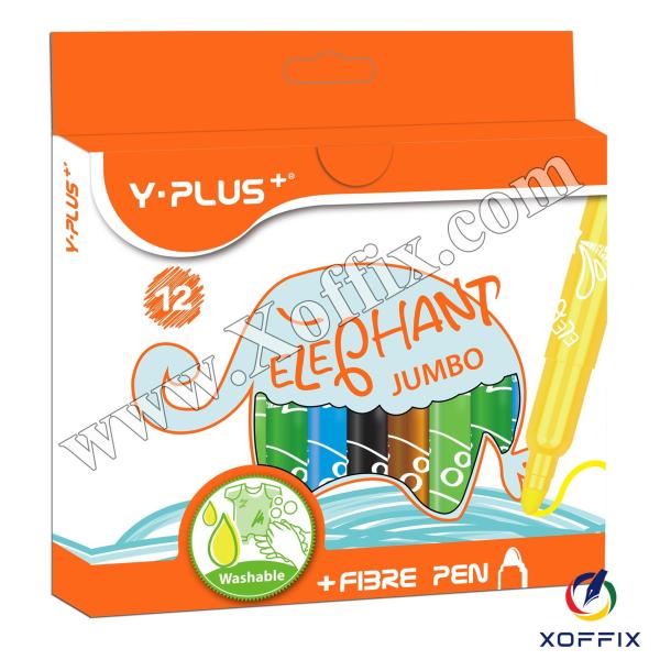 الوان فلوماستر 12 لون عملاق Y.PLUS