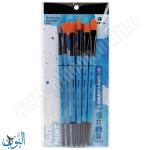 طقم 6 فراشي نايلون للطلاب و المبتدئين ماريس