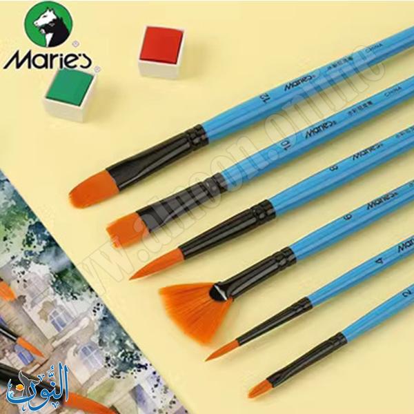 طقم 6 فراشي نايلون للطلاب و المبتدئين ماريس