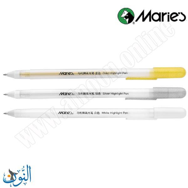 طقم ثلاثة أقلام حبر لزج للكتابة على الورق داكن اللون ماريس