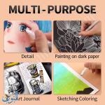 طقم ثلاثة أقلام حبر لزج للكتابة على الورق داكن اللون ماريس