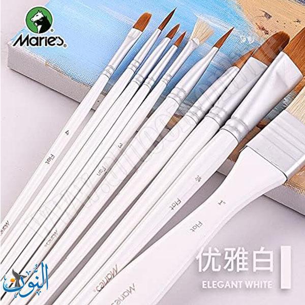 طقم 10فراشي الوان غواش مع حقيبة ماريس