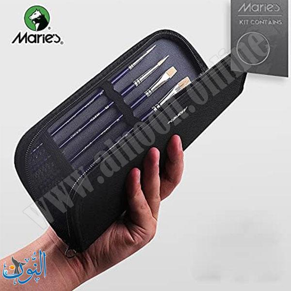 طقم 10فراشي الوان غواش مع حقيبة ماريس