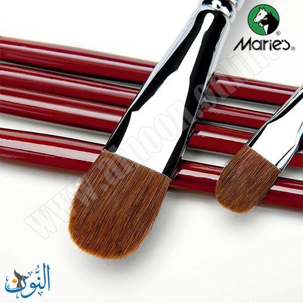 طقم 6 فراشي سابل أحمر  رأس دائري ماريس