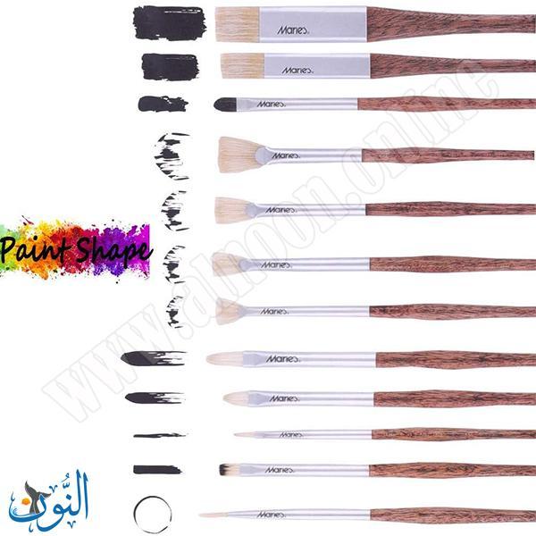 طقم الرسم الاحترافي الفاخر 12 فرشاة ماريس