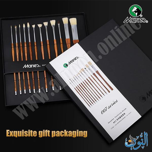 طقم الرسم الاحترافي الفاخر 12 فرشاة ماريس