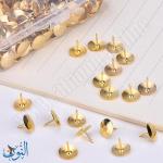 دبوس طبعة ذهبي علبة 50 قطعة