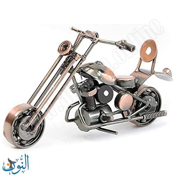 مجسم معدني شكل دراجة هارلي 16 سمر