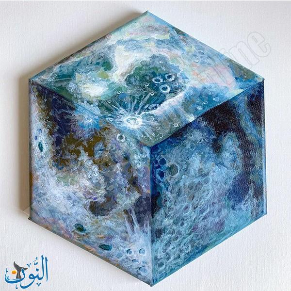 لوحة قماش للرسم شكل سداسي 24 سم قطن 100% ماريس