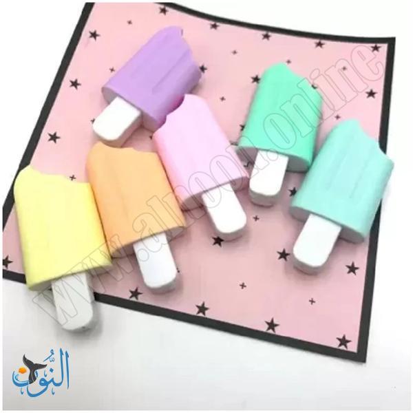 اقلام تحديد 6 لون شكل بوظة