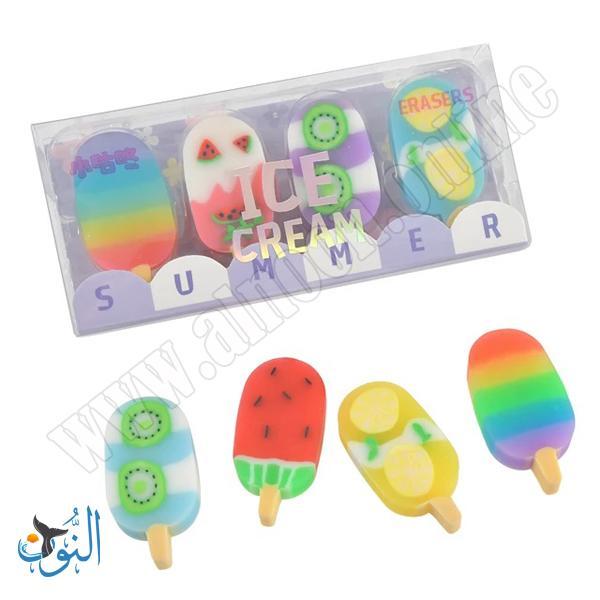 محاية شكل مثلجات علبة 4 قطع