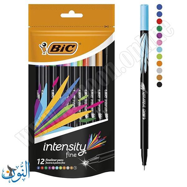 أقلام حبر 0.4 ملم 12 لون BIC intensity fine